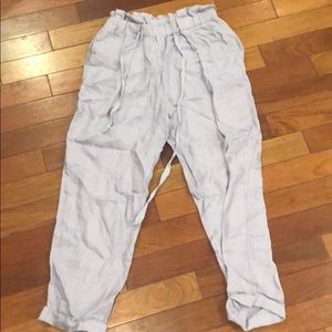 FREE PEOPLE LIGHT PURPLE LINEN PANTS. Sz: XS